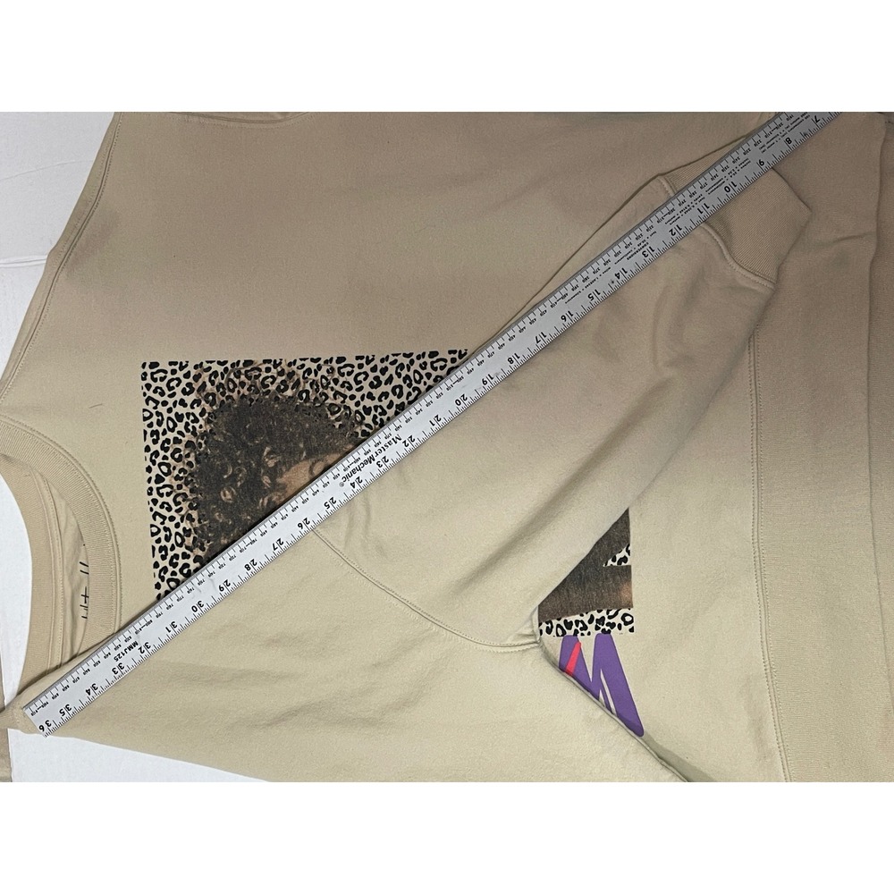 Whitney Houston Sweatshirt XL Graphic Crewneck Oversized Beige - Picture 11 of 17